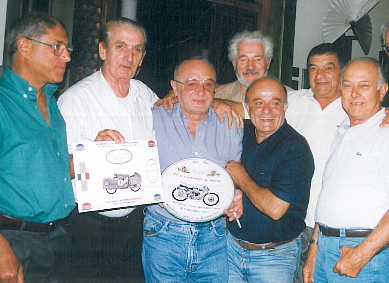 Mòndial Day 1999 - da sinistra: C.Galliani, U.Masetti, A.Trancanelli, F.Sabatini, T.Provini, R.Venturi. Alle spalle di Sabatini G.Ridenti.